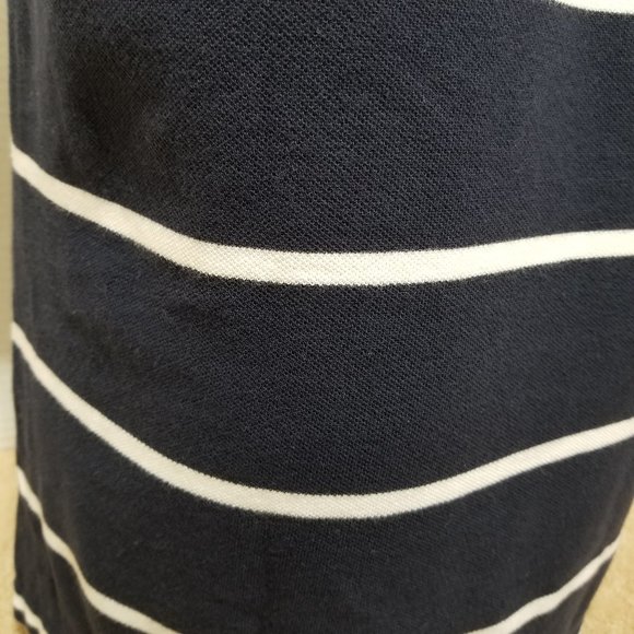 J.Crew shirt Medium Washed Piqué Polo Nautical Stripe Briton short sleeve 53259 - Picture 9 of 12